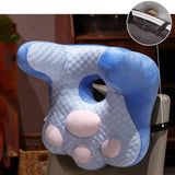 Maxbell Neck Support Pillow for Office Chair Cushion for Lunch Break Travel Airplane Blue