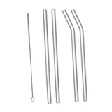 Maxbell Reusable Glass Straws Long Practical Clear for Tea Hot/ Cold Drinks Cocktail 2 Straight 2 Bent