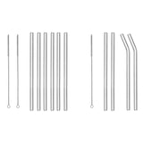 Maxbell Reusable Glass Straws Long Practical Clear for Tea Hot/ Cold Drinks Cocktail 2 Straight 2 Bent