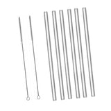 Maxbell Reusable Glass Straws Long Practical Clear for Tea Hot/ Cold Drinks Cocktail 6 Straight