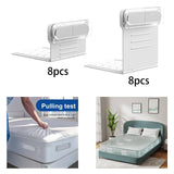 Maxbell 8Pcs Bed Sheet Holder Clips Simple Keep in Place for Apartment Hotel Bedroom 11.4cmx11.8cmx12cm