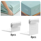 Maxbell 8Pcs Bed Sheet Holder Clips Simple Keep in Place for Apartment Hotel Bedroom 11.4cmx11.8cmx12cm
