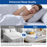 Maxbell 8Pcs Bed Sheet Holder Clips Simple Keep in Place for Apartment Hotel Bedroom 11.4cmx11.8cmx12cm