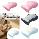 Maxbell Waist Pillow for Sleeping Lightweight Back Cushion for Sofa Traveling Office Pink