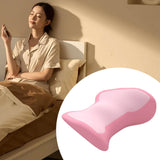 Maxbell Waist Pillow for Sleeping Lightweight Back Cushion for Sofa Traveling Office Pink