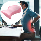 Maxbell Waist Pillow for Sleeping Lightweight Back Cushion for Sofa Traveling Office Pink