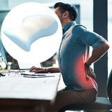 Maxbell Waist Pillow for Sleeping Lightweight Back Cushion for Sofa Traveling Office Blue