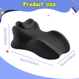 Maxbell Wedge Prone Pillow Memory Foam Back Cushion for Apartment Office Watching TV black