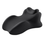 Maxbell Wedge Prone Pillow Memory Foam Back Cushion for Apartment Office Watching TV black