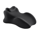 Maxbell Wedge Prone Pillow Memory Foam Back Cushion for Apartment Office Watching TV black