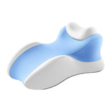 Maxbell Wedge Prone Pillow Memory Foam Back Cushion for Apartment Office Watching TV blue and white
