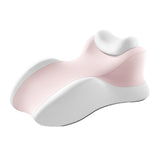 Maxbell Wedge Prone Pillow Memory Foam Back Cushion for Apartment Office Watching TV Pink and white