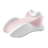 Maxbell Wedge Prone Pillow Memory Foam Back Cushion for Apartment Office Watching TV Pink and white