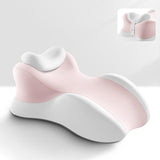 Maxbell Wedge Prone Pillow Memory Foam Back Cushion for Apartment Office Watching TV Pink and white