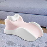Maxbell Wedge Prone Pillow Memory Foam Back Cushion for Apartment Office Watching TV Pink and white
