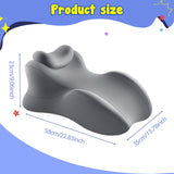Maxbell Wedge Prone Pillow Memory Foam Back Cushion for Apartment Office Watching TV gray