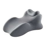Maxbell Wedge Prone Pillow Memory Foam Back Cushion for Apartment Office Watching TV gray