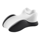 Maxbell Wedge Prone Pillow Memory Foam Back Cushion for Apartment Office Watching TV black and white