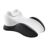 Maxbell Wedge Prone Pillow Memory Foam Back Cushion for Apartment Office Watching TV black and white