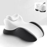 Maxbell Wedge Prone Pillow Memory Foam Back Cushion for Apartment Office Watching TV black and white