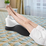 Maxbell Wedge Prone Pillow Memory Foam Back Cushion for Apartment Office Watching TV black and white