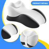 Maxbell Wedge Prone Pillow Memory Foam Back Cushion for Apartment Office Watching TV black and white