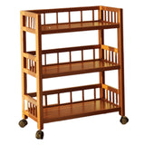 3 Tier Rolling Cart Book Storage Rack for Laundry Room Bathroom Narrow Place Length 70 cm
