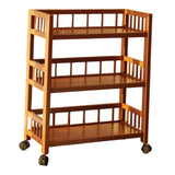 3 Tier Rolling Cart Book Storage Rack for Laundry Room Bathroom Narrow Place Length 70 cm