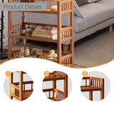 3 Tier Rolling Cart Book Storage Rack for Laundry Room Bathroom Narrow Place Length 70 cm