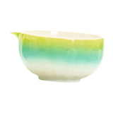 Maxbell Matcha Bowl with Spout Handcrafted Home Making Tools Tea Bowl for Tea Lovers Green