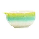 Maxbell Matcha Bowl with Spout Handcrafted Home Making Tools Tea Bowl for Tea Lovers Green