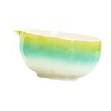 Maxbell Matcha Bowl with Spout Handcrafted Home Making Tools Tea Bowl for Tea Lovers Green