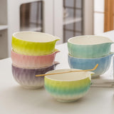 Maxbell Matcha Bowl with Spout Handcrafted Home Making Tools Tea Bowl for Tea Lovers Green