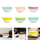 Maxbell Matcha Bowl with Spout Handcrafted Home Making Tools Tea Bowl for Tea Lovers Green