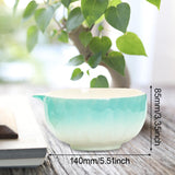 Maxbell Matcha Bowl with Spout Handcrafted Home Making Tools Tea Bowl for Tea Lovers Cyan Blue