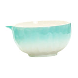 Maxbell Matcha Bowl with Spout Handcrafted Home Making Tools Tea Bowl for Tea Lovers Cyan Blue