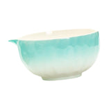 Maxbell Matcha Bowl with Spout Handcrafted Home Making Tools Tea Bowl for Tea Lovers Cyan Blue