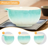 Maxbell Matcha Bowl with Spout Handcrafted Home Making Tools Tea Bowl for Tea Lovers Cyan Blue