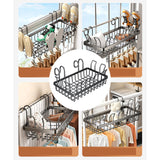 Maxbell Wall Grid Panel Hanging Wire Basket Organizer for Dormitory Kitchen Bathroom S