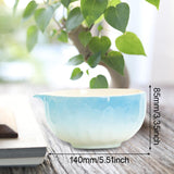Maxbell Matcha Bowl with Spout Handcrafted Home Making Tools Tea Bowl for Tea Lovers Blue