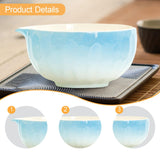 Maxbell Matcha Bowl with Spout Handcrafted Home Making Tools Tea Bowl for Tea Lovers Blue