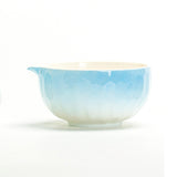 Maxbell Matcha Bowl with Spout Handcrafted Home Making Tools Tea Bowl for Tea Lovers Blue