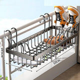 Maxbell Wall Grid Panel Hanging Wire Basket Organizer for Dormitory Kitchen Bathroom L