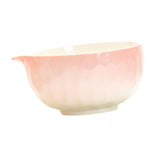 Maxbell Matcha Bowl with Spout Handcrafted Home Making Tools Tea Bowl for Tea Lovers Pink