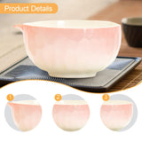 Maxbell Matcha Bowl with Spout Handcrafted Home Making Tools Tea Bowl for Tea Lovers Pink