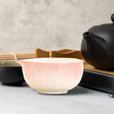 Maxbell Matcha Bowl with Spout Handcrafted Home Making Tools Tea Bowl for Tea Lovers Pink