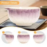 Maxbell Matcha Bowl with Spout Handcrafted Home Making Tools Tea Bowl for Tea Lovers Purple