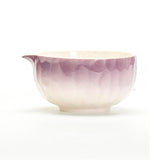 Maxbell Matcha Bowl with Spout Handcrafted Home Making Tools Tea Bowl for Tea Lovers Purple