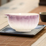 Maxbell Matcha Bowl with Spout Handcrafted Home Making Tools Tea Bowl for Tea Lovers Purple