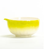 Maxbell Matcha Bowl with Spout Handcrafted Home Making Tools Tea Bowl for Tea Lovers Yellow